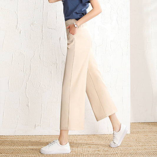 Wide-leg Pants Women's High-waist
