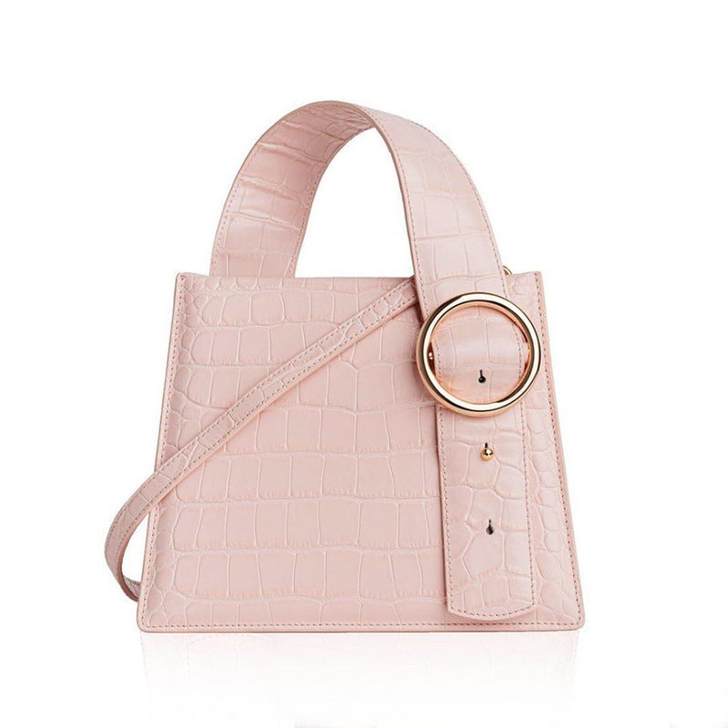 PU Leather Ladies Small Shoulder Bag with Hard Handle