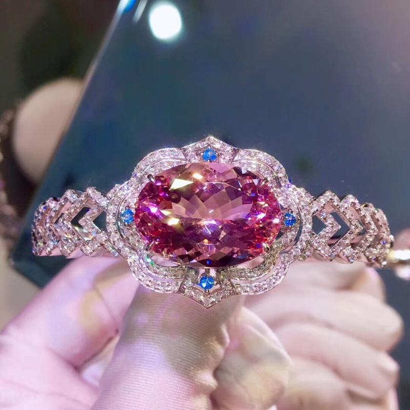 Bracelet coréen de style royal avec cuivre et diamants