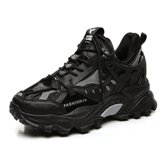 Thick-soled Fashionable Lace-up Men's Shoes