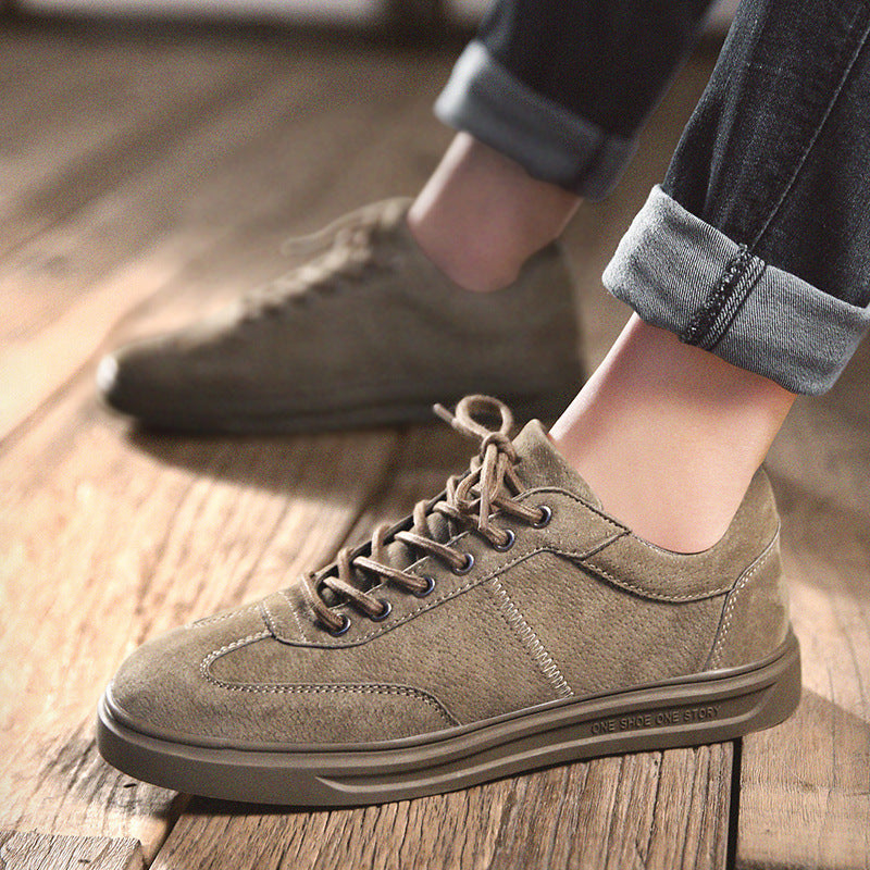 Men's Casual Canvas Sneakers Flat Heel Rubber Sole