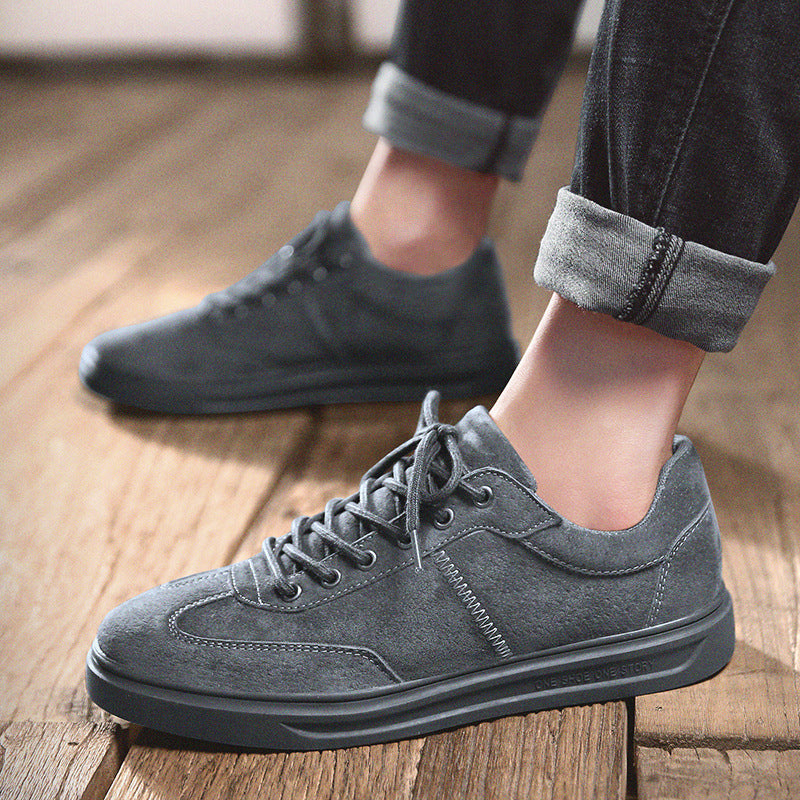 Men's Casual Canvas Sneakers Flat Heel Rubber Sole