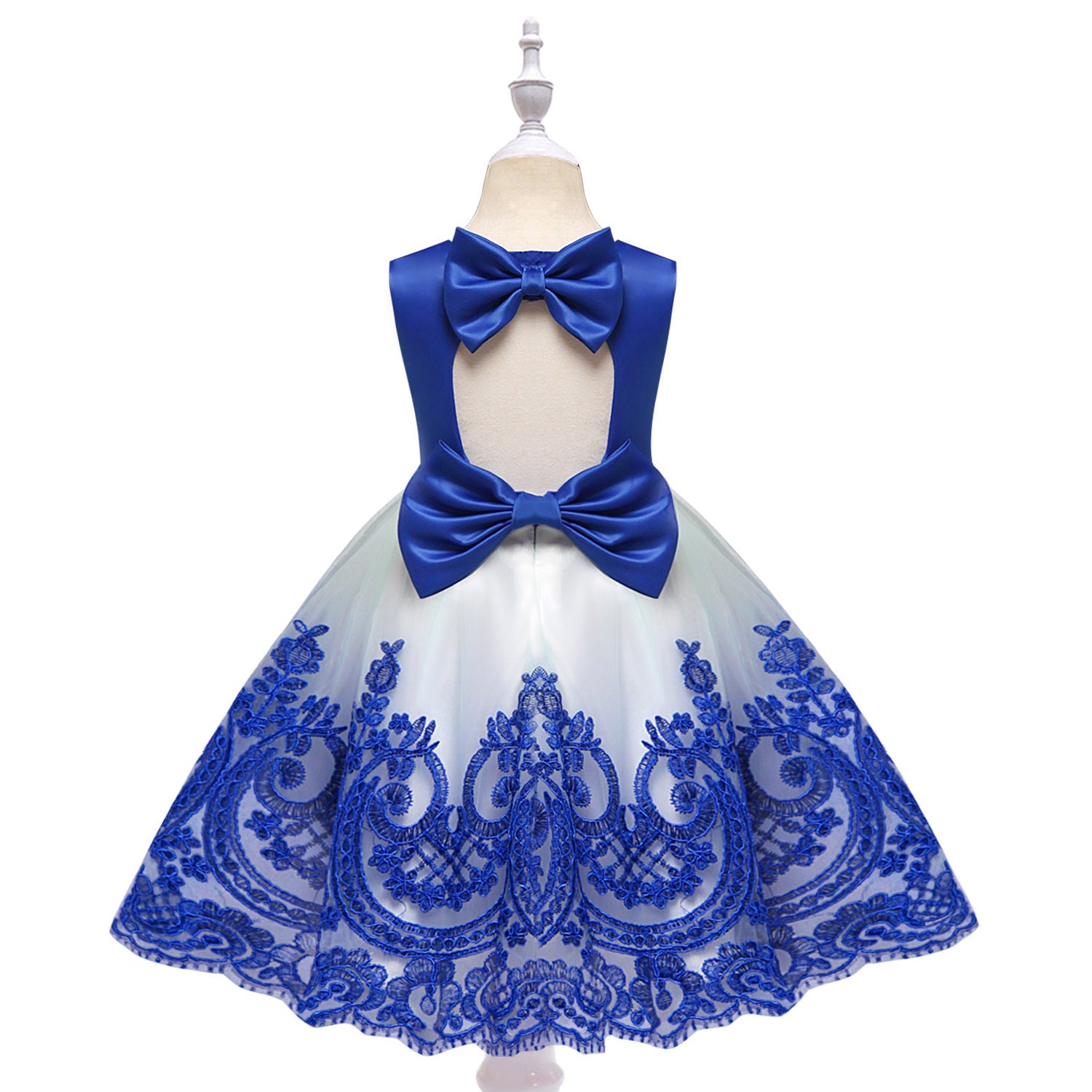 Princess Flower Girl Knee-Length Tutu Dress for Summer Wedding & Birthday Party