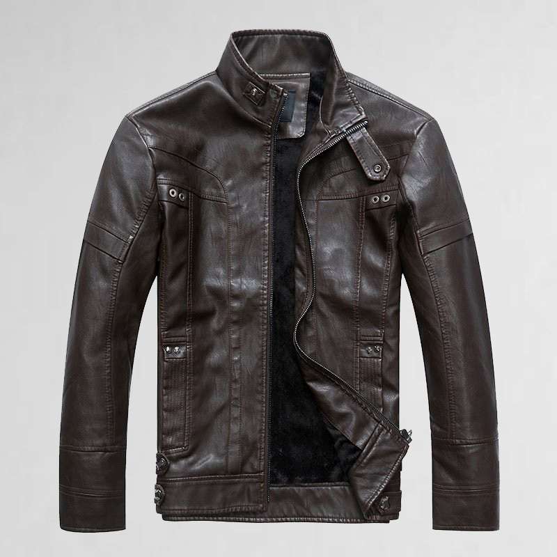 PU Leather Jacket With Soft Washed Finish