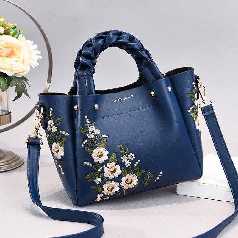 PU Leather Medium Tote Bag for Women Shoulder Crossbody Shopping Handbag