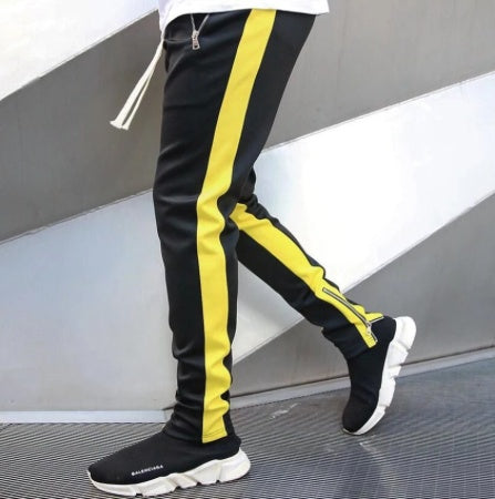 Men's Slim Fit Workout Jogging Pants with Zipper Pockets