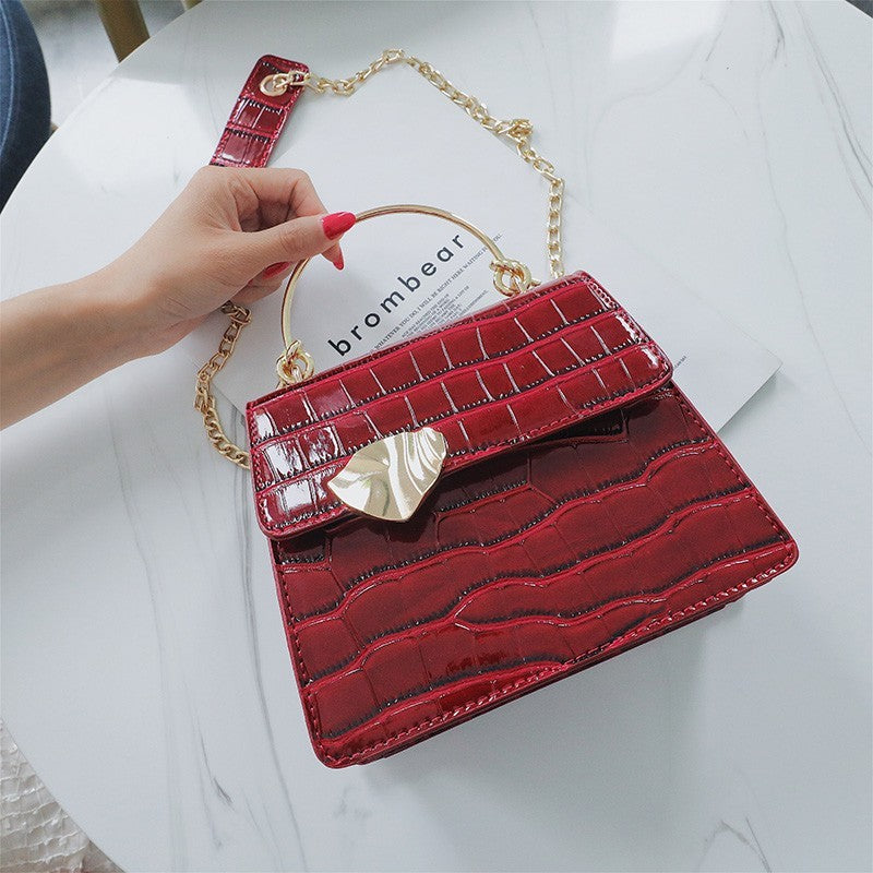 Petit sac bandoulière à chaîne de style occidental pour femmes