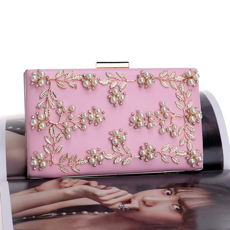 Clutch Bag Evening Bag Female European And American Banquet Bag Flower Evening Bag