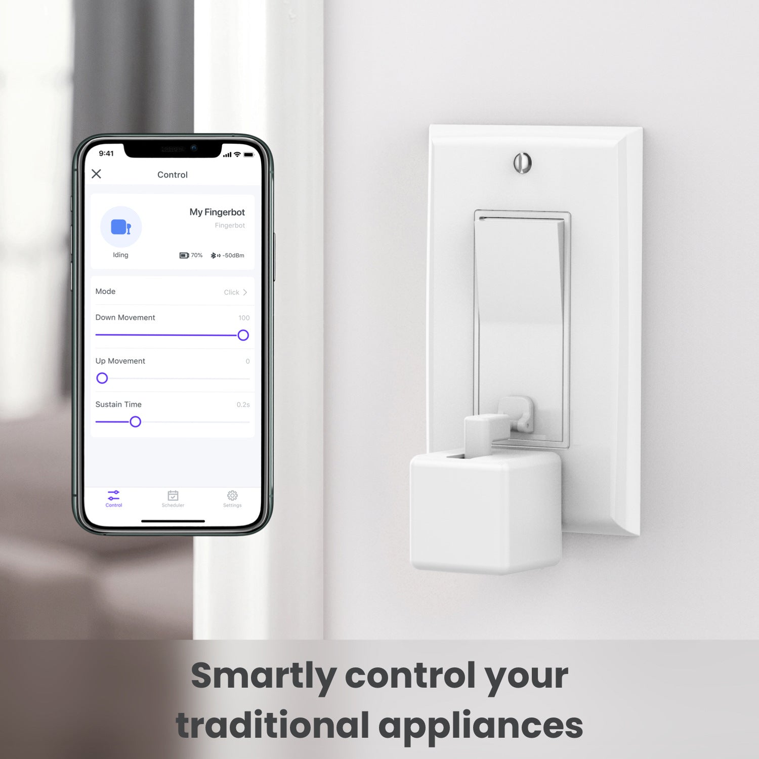 Bouton de robot intelligent à doigt libre