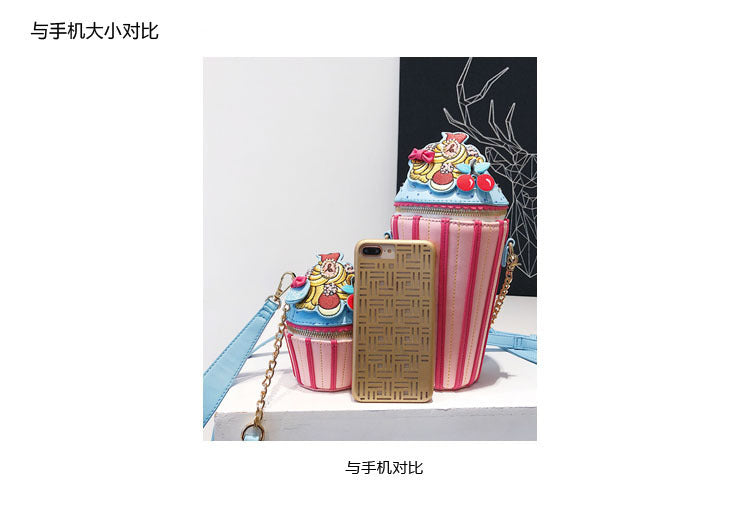 Creative Ice Cream Chain Crossbody Messenger Bag for Women
