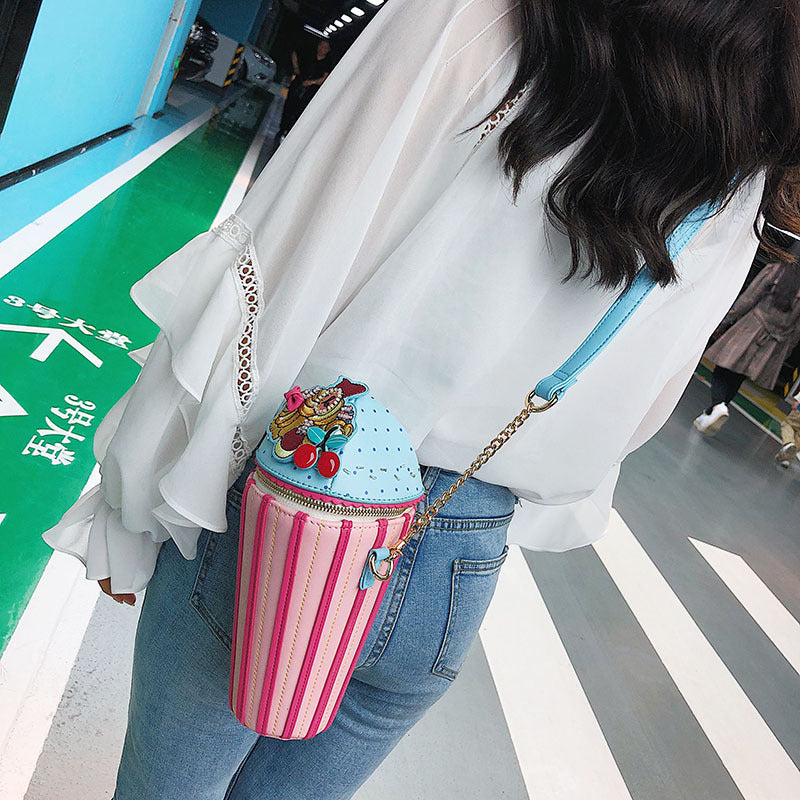 Fashion Personality Creative Ice Cream Chain Messenger Bag