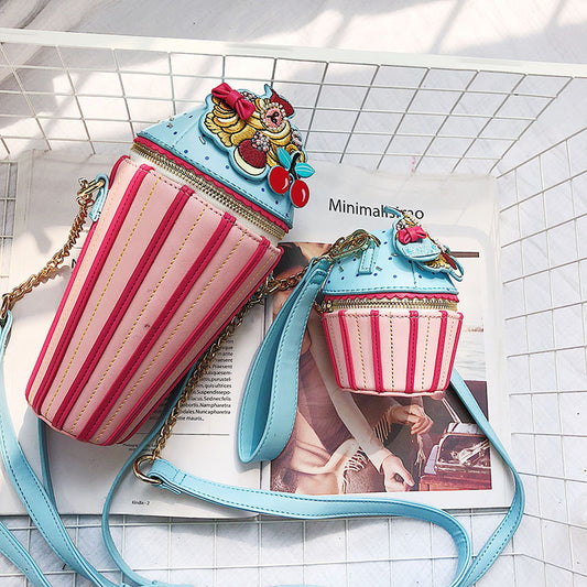Fashion Personality Creative Ice Cream Chain Messenger Bag
