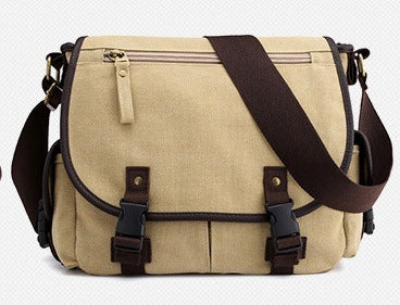 Sac à bandoulière en toile pour homme, décontracté, multifonctionnel, taille moyenne