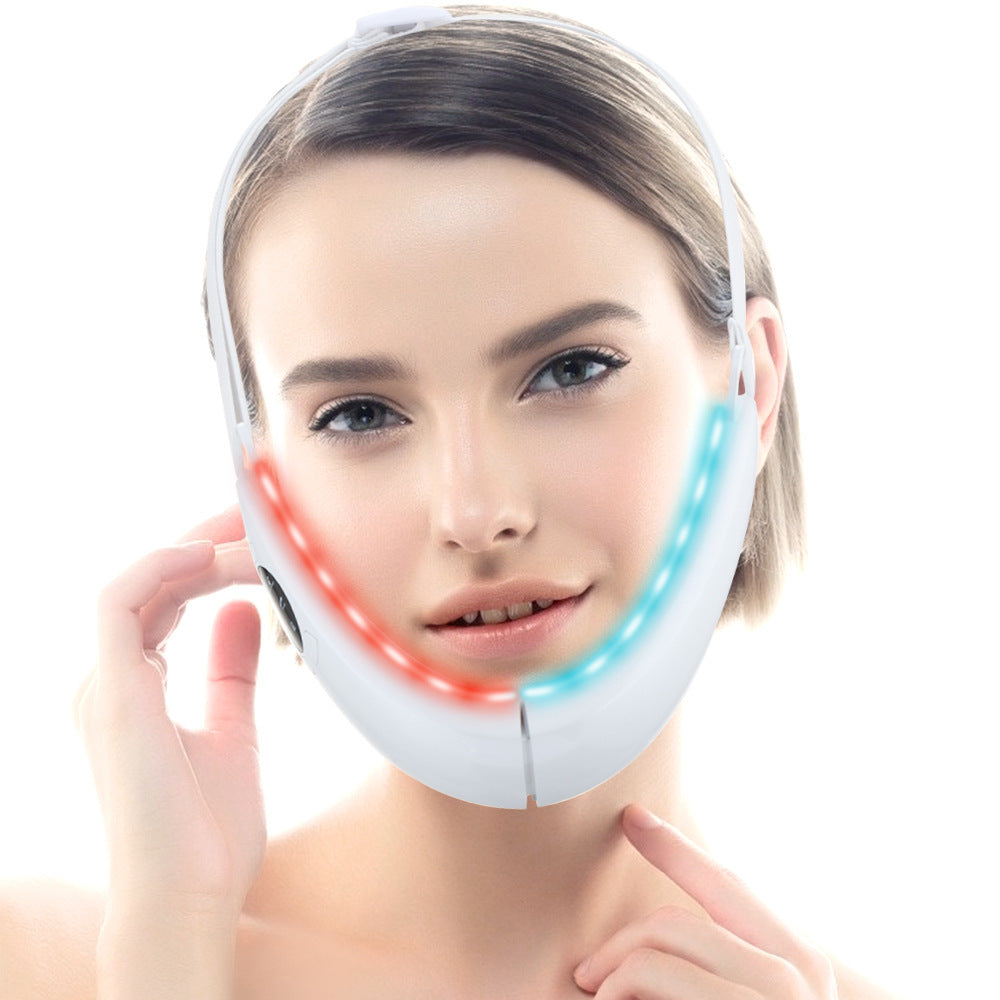 Appareil de beauté multifonctionnel pour le lifting et l'amincissement du visage avec thérapie infrarouge et lumière bleue