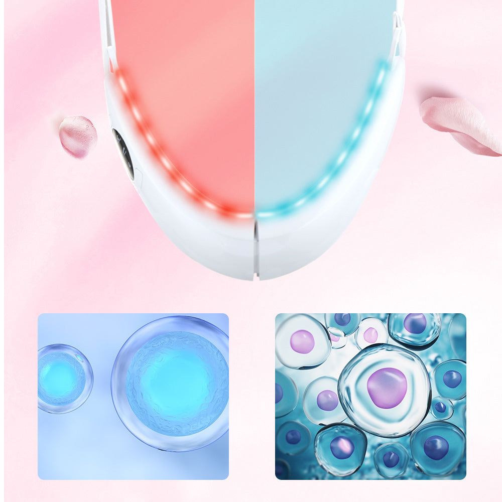 Appareil de beauté multifonctionnel pour le lifting et l'amincissement du visage avec thérapie infrarouge et lumière bleue