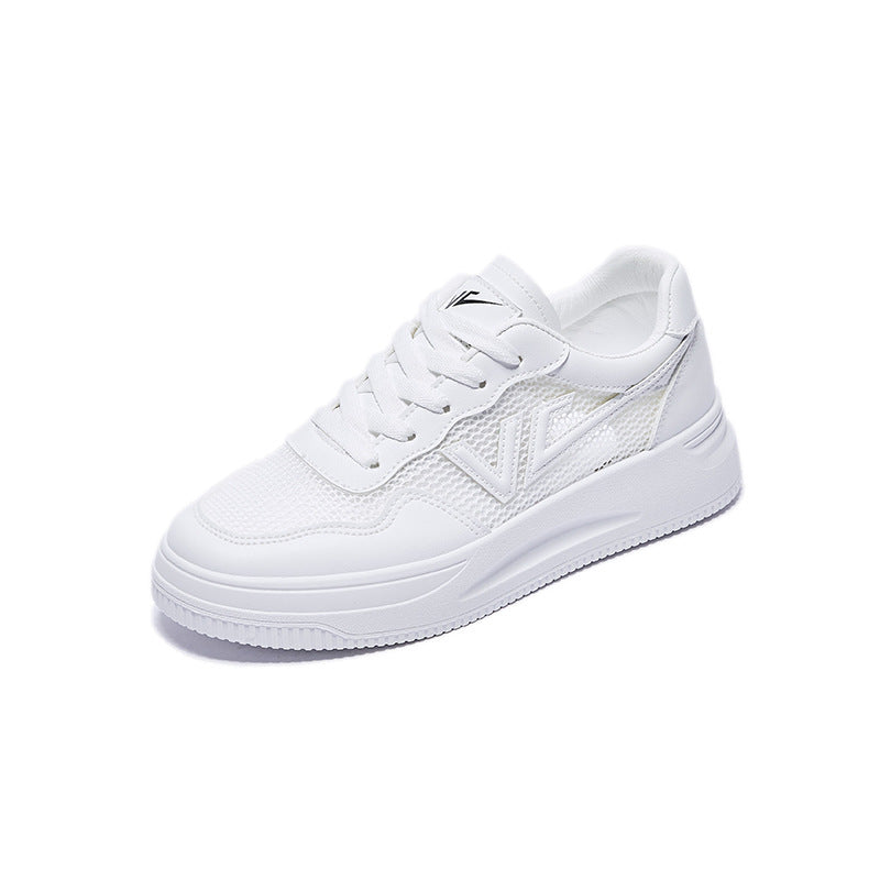 Breathable Platform Mesh Shoes for Women - White, Blue, Gray, Sizes 35-40