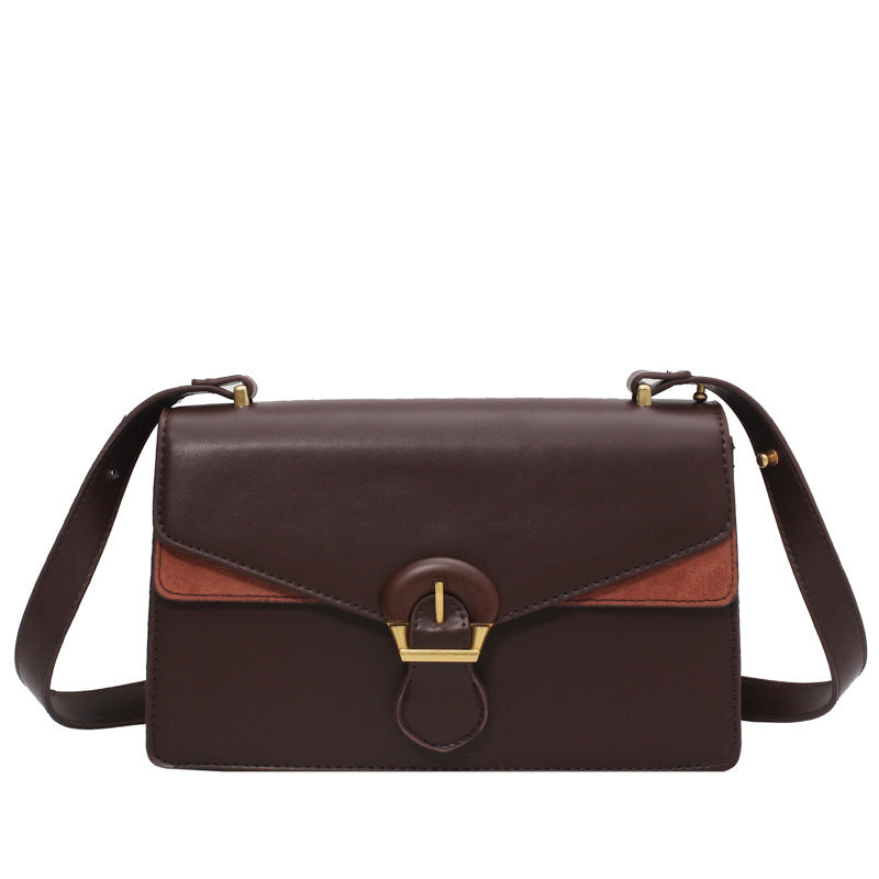 PU Small Square Magnetic Buckle One Shoulder Messenger Bag for Women