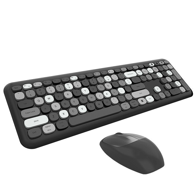Wireless Office Keyboard and Mouse Set with 1600DPI Mouse