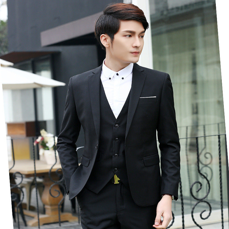 Men's Slim Fit Two-Piece Cotton Blend Suit in Multiple Colors