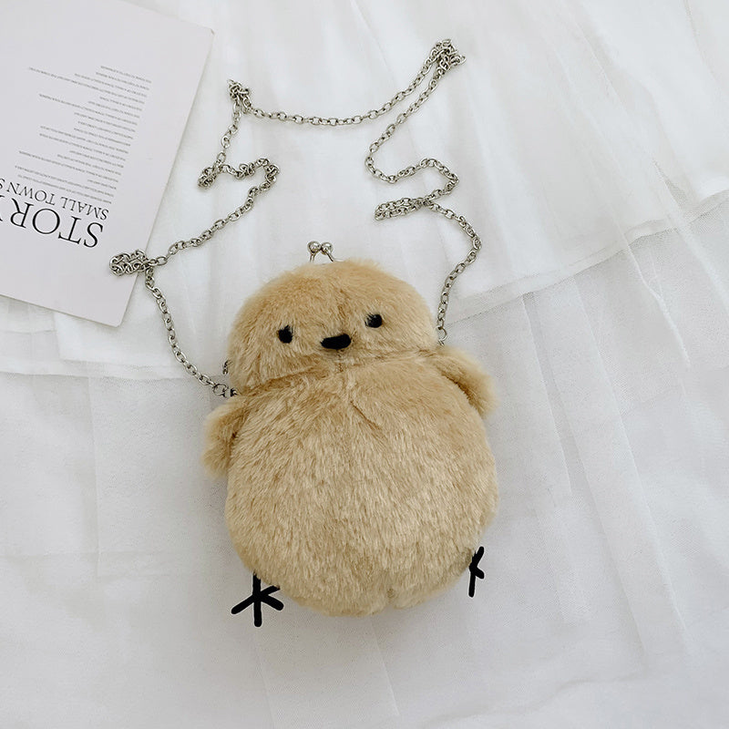 Cute Animal Velvet Plush Shoulder Bags for Women