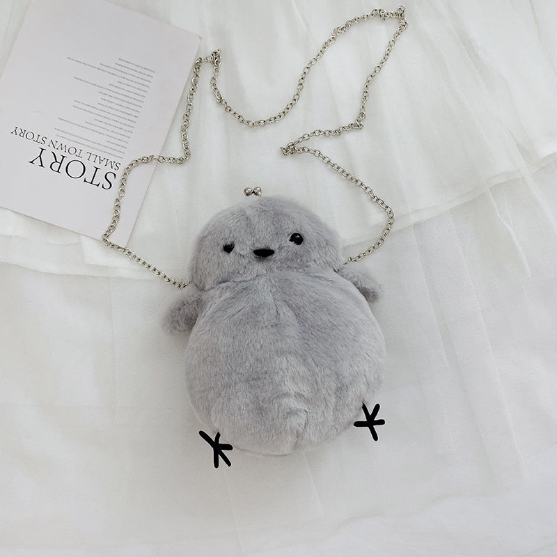 Cute Animal Velvet Plush Shoulder Bags for Women