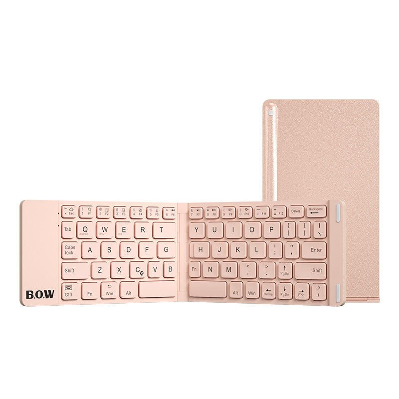 Folding Bluetooth Keyboard and Mouse Set Wireless Portable Mute Keyboard for Business Travel