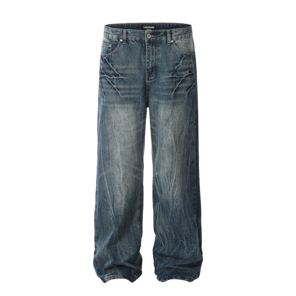 Jean droit taille mi-haute bleu American Retro