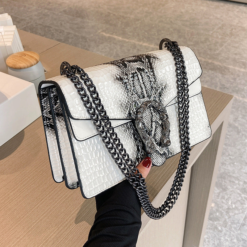 Women's PU Leather Chain Shoulder Messenger Bag 26cm