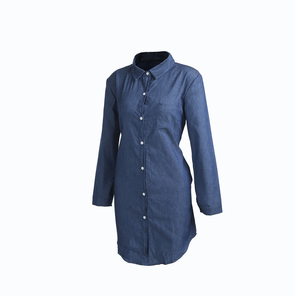 Long Sleeve Cotton Denim Shirt
