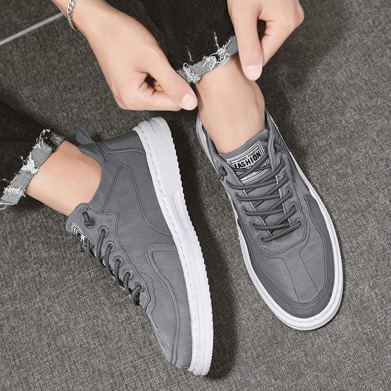 Baskets montantes en toile à lacets pour hommes avec imprimé lettre