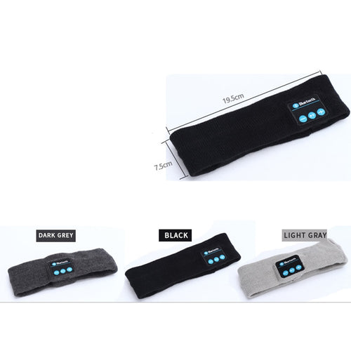 Wireless Bluetooth Music Headband with Built-In Mic and Rechargeable Battery