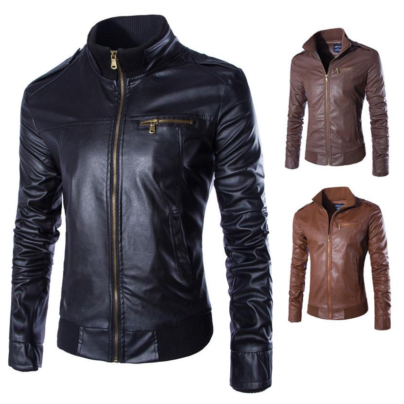 Motorcycle Artificial Leather Jackets with Polyester Lining