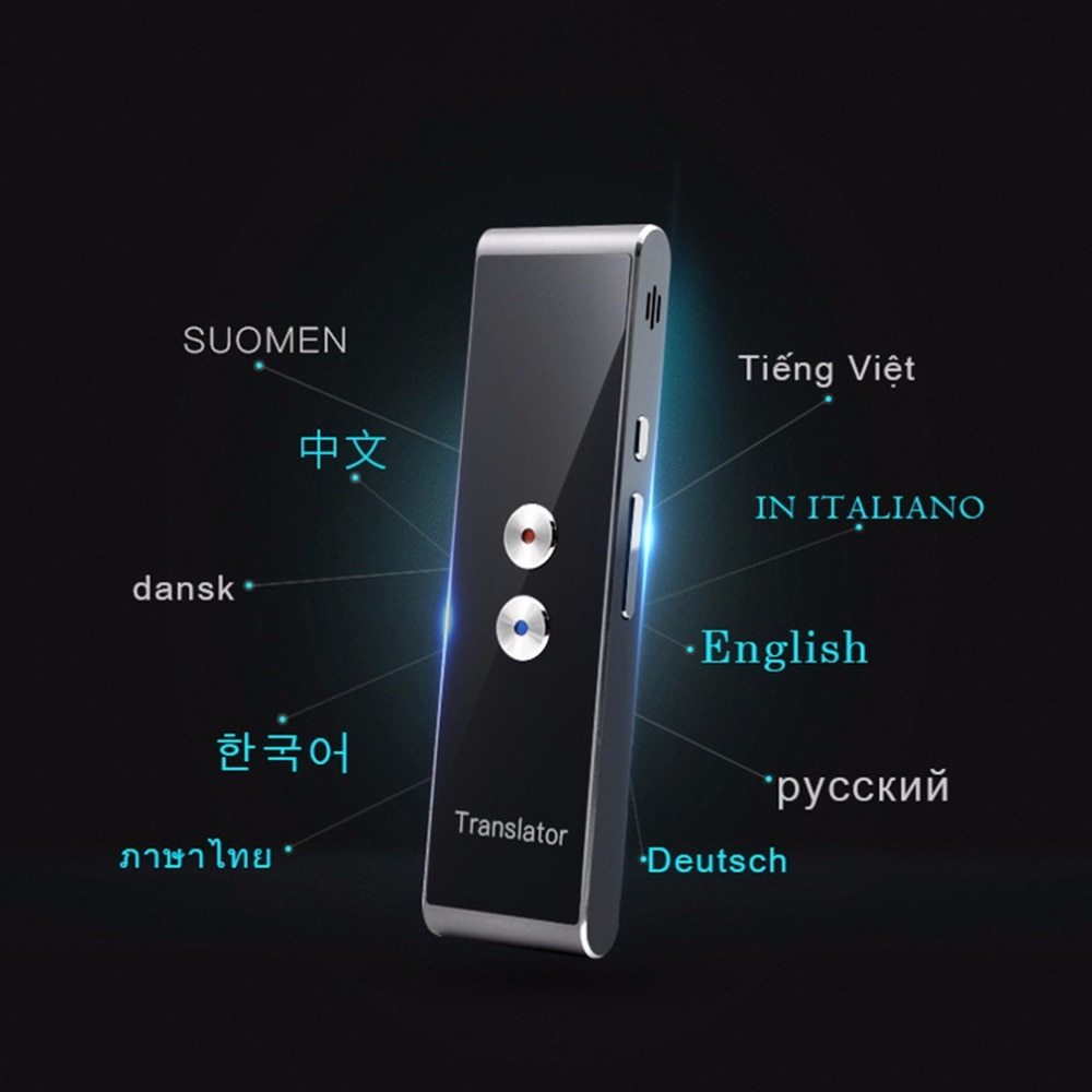 Outil de traduction Bluetooth multilingue avec traduction vocale en temps réel et batterie rechargeable