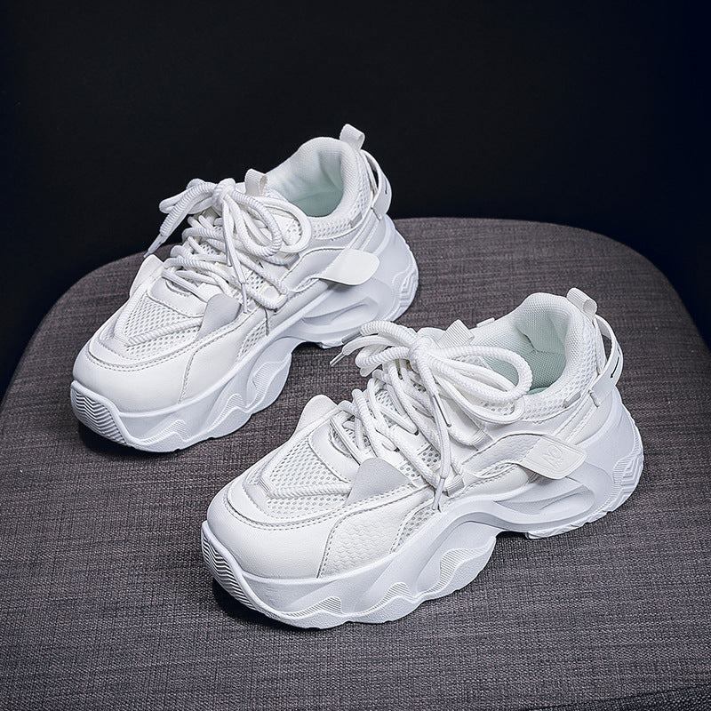 Height Increasing White Dad Shoes Casual Sneakers for Students