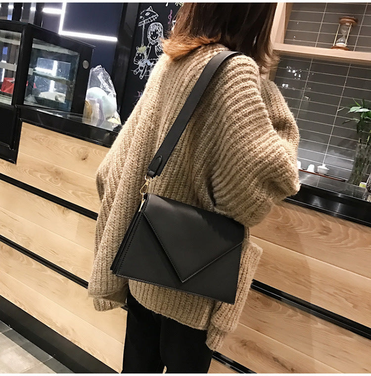 Petit sac à bandoulière carré en PU large pour femme