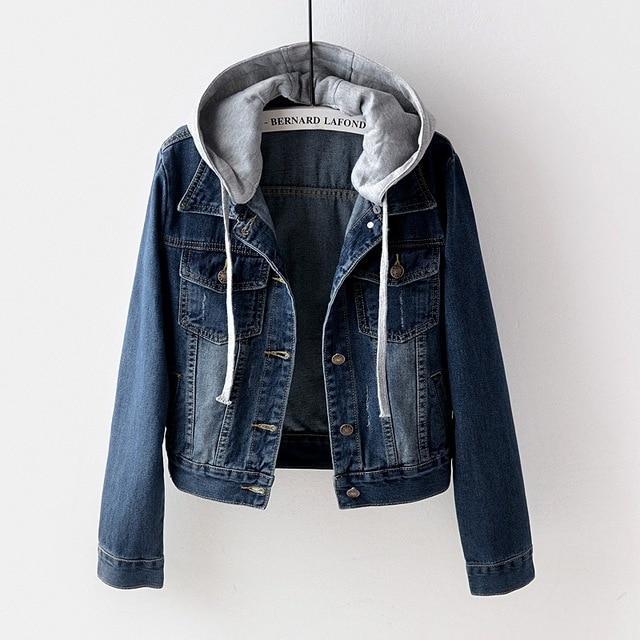 Winter Cotton Denim Coat Short Loose Fit