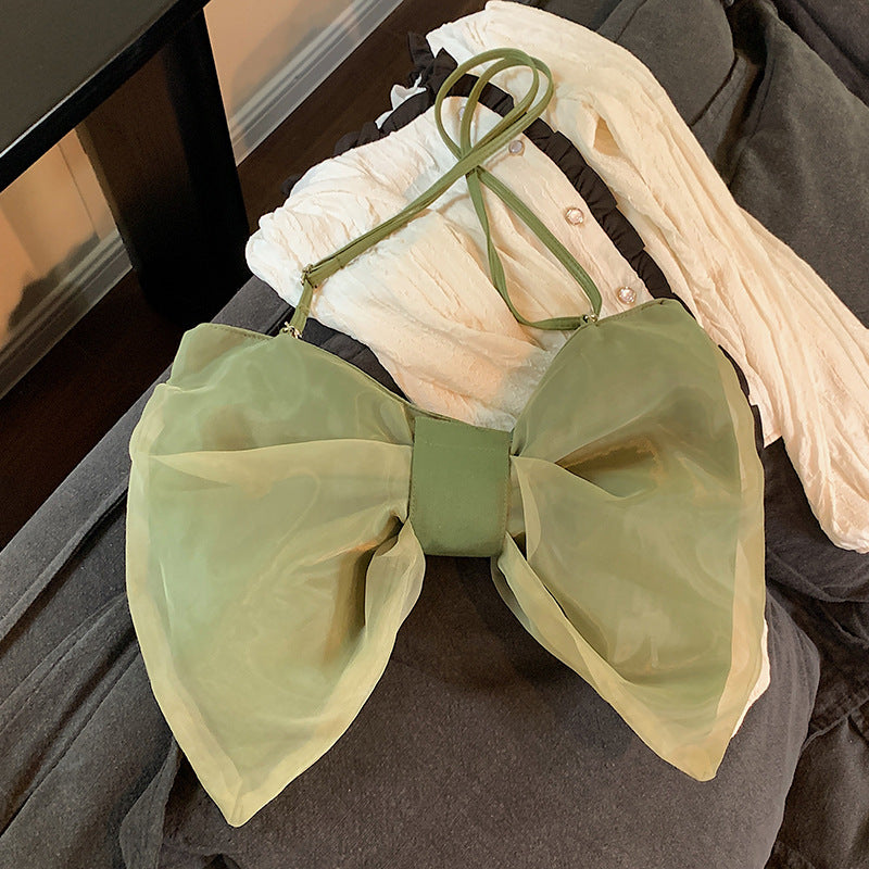 Butterfly Knot Personalized Soft Shoulder Crossbody Bag 39CM