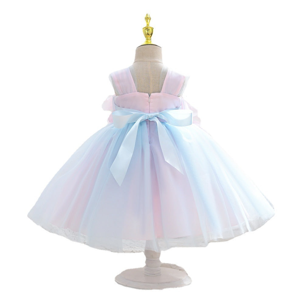 Korean Style Baby Full-year Princess Dress Vest Rainbow Children's Skirt