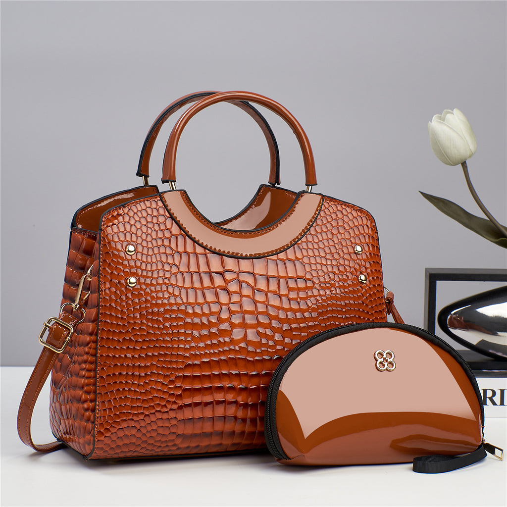 Trendy Mother & Child PU Crossbody Shoulder Bag with Chain Lock