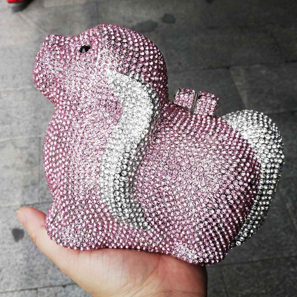 Diamond Pattern PU Dinner Bag with Hand Hold 16x13x7cm