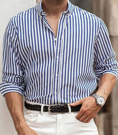 Chemise décontractée à manches longues pour homme pour l'automne