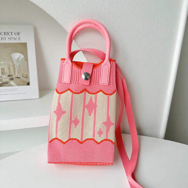 Knitted Mini All-match Small Portable Shoulder Bag