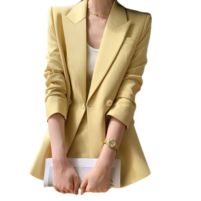 Ensemble deux pièces de loisirs jaune en polyester pour femme, tailles S à 2XL