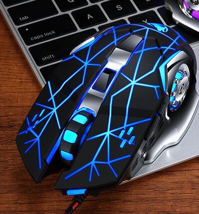 Mechanical Wired Gaming Mouse 1600DPI Ergonomic USB 6-Button