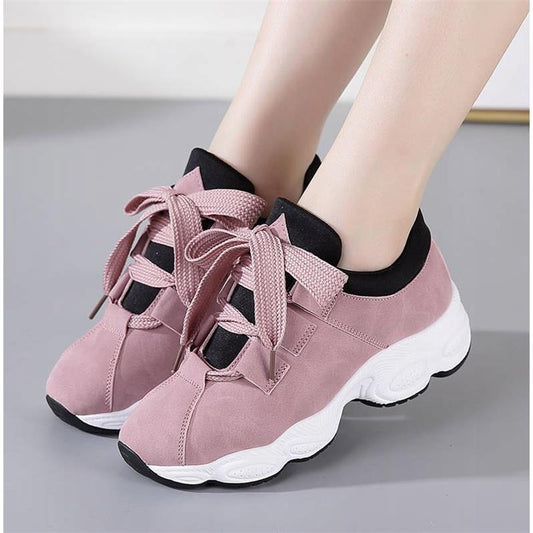 women shoes female students casual thick-soled running shoes female tide