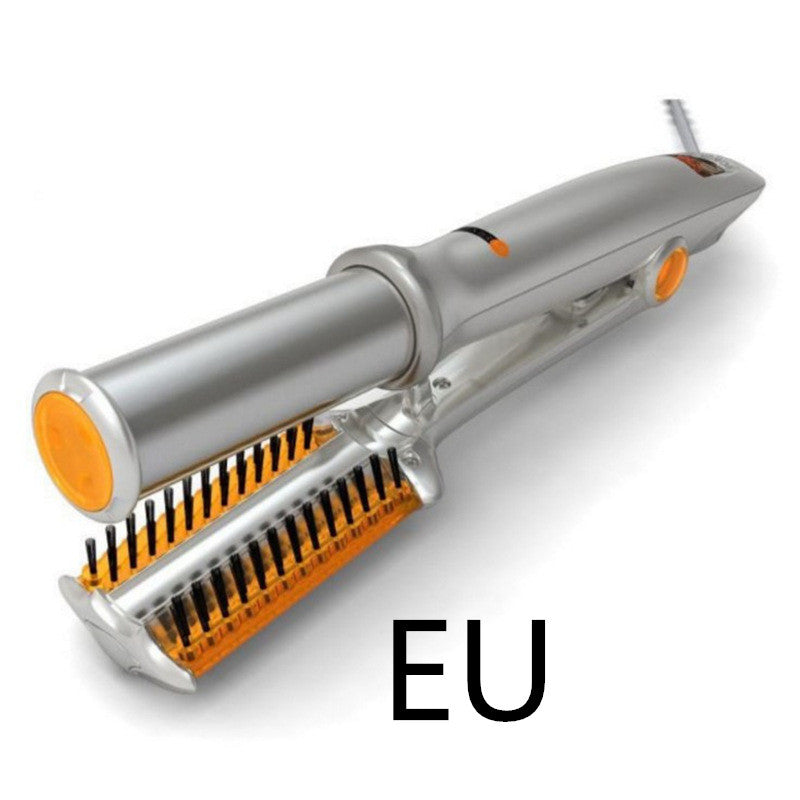 2-in-1 Hair Straightener and Curler Silver White Dual Purpose Tool