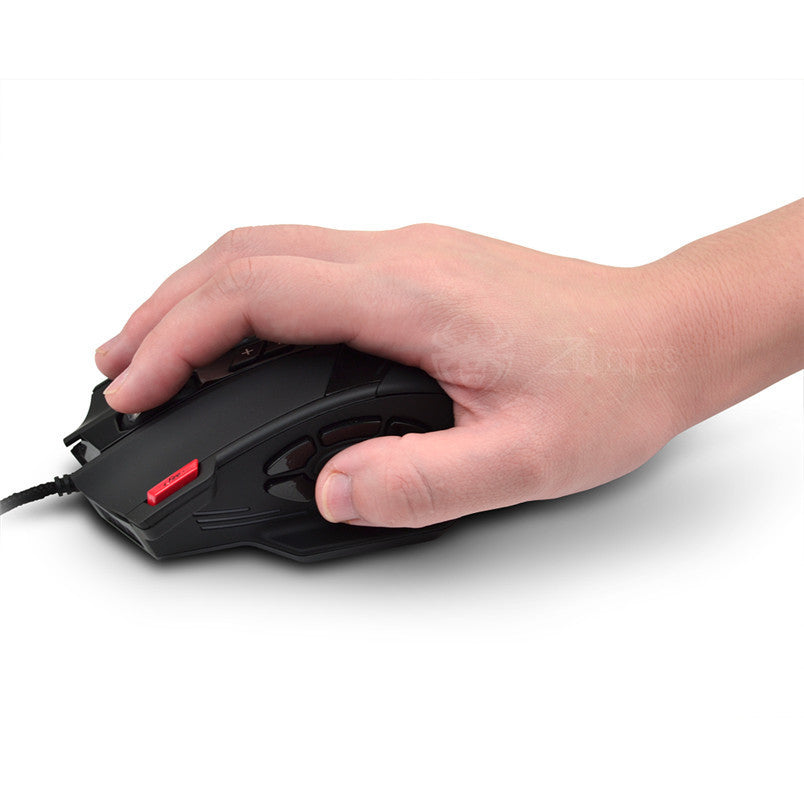 Souris de jeu programmable Zelotes C-12 avec 12 boutons et DPI réglable