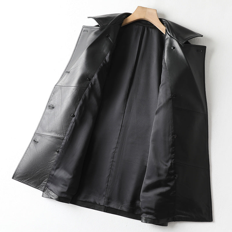 Black Leather Fashion Jacket Blazer for Women, Sizes M-XXXL