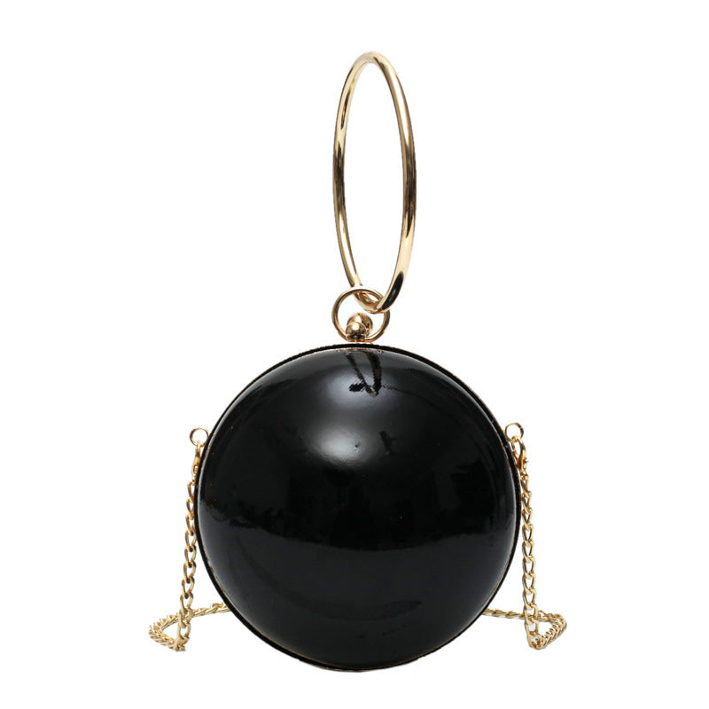 Stylish Spherical Chain Clip With Diagonal Cross Bag