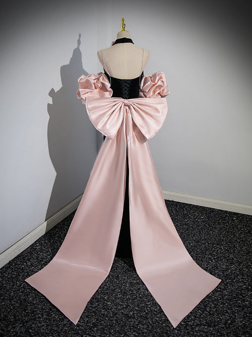 Evening Fishtail Dress Women Bow Performance Host Dress